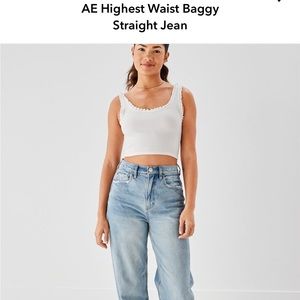 American Eagle Highest Waist Baggy Straight Jean